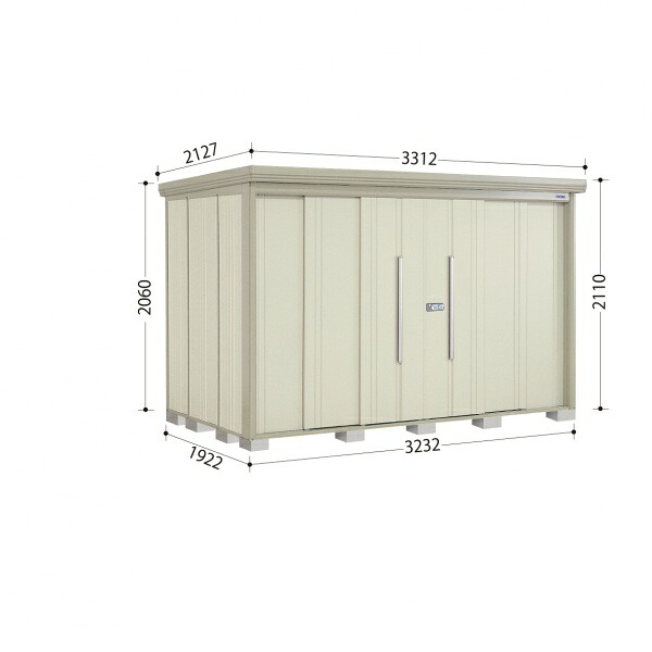 タクボ物置 ND／ストックマン　背面棚 ND-S3219 標準屋根 多雪型 『追加金額で工事可能』 『物置 屋外用 大型 倉庫 小屋 屋外 収納庫 diy 大容量 吊り戸 鍵つき 庭』【追加金額で取付工事可能】 ムーンホワイト｜エクステリアのプロショップ　キロ