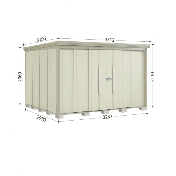 タクボ物置 ND/ストックマン 背面棚 ND-S3229 標準屋根 多雪型 『追加金額で工事可能』 『物置 屋外用 大型 倉庫 小屋 屋外 収納庫 diy 大容量 吊り戸 鍵つき 庭』【追加金額で取付工事可能】 ムーンホワイト|エクステリアのプロショップ キロ