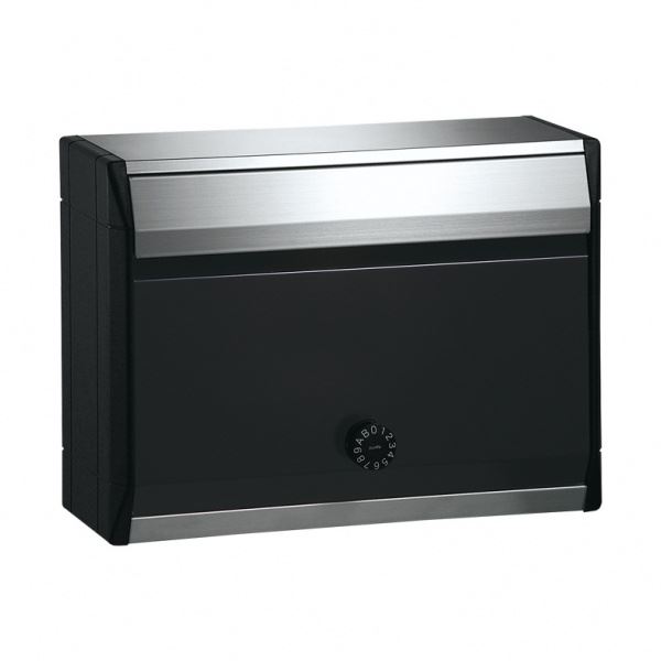 ナスタ 集合住宅低層用ポスト KS-MB34S-LK-MBK 前入前出タイプ 可変ダイヤル錠 ※受注生産品 『郵便ポスト』 モダンブラック｜エクステリアのプロショップ　キロ