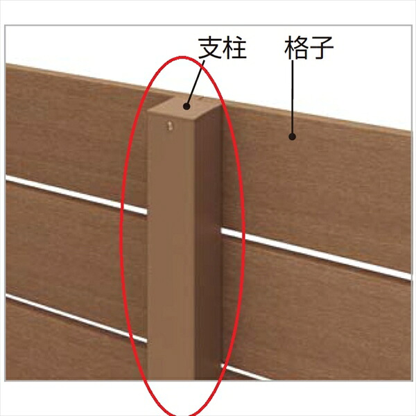 【法人様限定商品 個人宅・現場配送不可】四国化成　FDフェンス1型　15：高さ違い施工用主柱・角柱　15TMP-18｜エクステリアのプロショップ　キロ