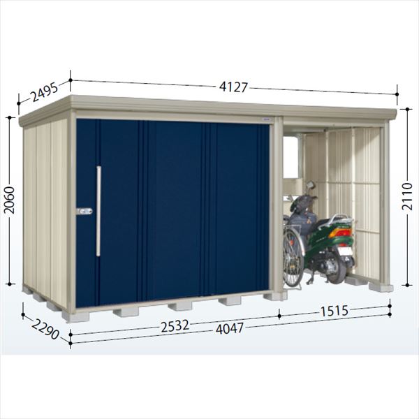 タクボ物置 TP/ストックマンプラスアルファ TP-4022 一般型 『物置 屋外 大型 倉庫 小屋 収納庫 diy サイクルポート タイヤ テント 庭 おしゃれ』【追加金額で取付工事可能】 ディープブルー|エクステリアのプロショップ キロ
