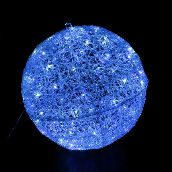 友愛玩具 LEDクリスタル ボールΦ30(ブルー&ホワイト) WG-23390BW 『クリスマス 屋外 LED イルミネーション ライト』|エクステリアのプロショップ キロ