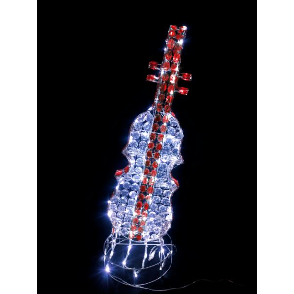 友愛手あそび LEDクリスタルビーズモチーフ クリスタルビーズモチーフ 提琴 WG-7310 『クリスマス 戸外 LED 照度 ともし火』 エクステリア・ガーデンファニチャー-イルミネーションライト-ライト・イルミネーション