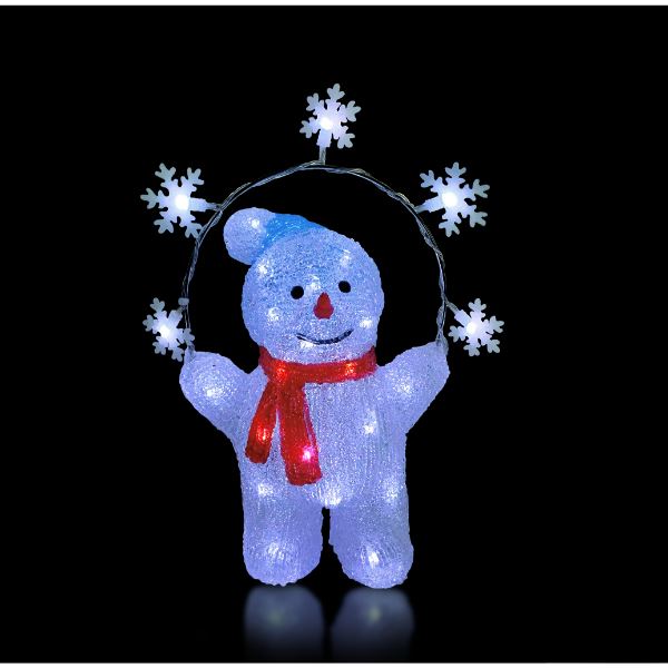 友愛玩具 LEDクリスタルモチーフイルミネーション LEDクリスタルモチーフ なわとびスノーマン WG-2444SN 『クリスマス 屋外 LED イルミネーション ライト』
