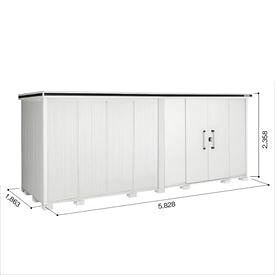 【サビにくい 汚れにくい】ヨドコウ LMD/エルモ LMDS-5818HR 物置 積雪型 背高Hタイプ『 ヨド物置 屋外 大型 おしゃれ 倉庫 収納庫 小屋 diy 組み立て キット 防災 庭 』【受注生産品】 カシミヤベージュ|エクステリアのプロショップ キロ