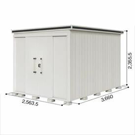 【サビにくい　汚れにくい】ヨドコウ LMD／エルモ LMDS-2536H 物置 積雪型 背高Hタイプ『ヨド物置 屋外 大型 倉庫 収納庫 小屋 diy 組み立て 防災 庭』【受注生産品】【追加金額で取付工事可能】 カシミヤベージュ