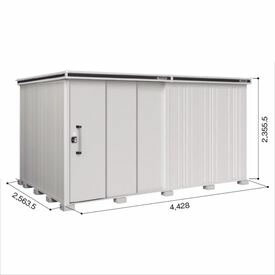 【サビにくい　汚れにくい】ヨドコウ LMD／エルモ LMDS-4425HL 物置 積雪型 背高Hタイプ　結露低減材付『 ヨド物置 屋外 大型 おしゃれ 倉庫 収納庫 小屋 diy 組み立て キット 防災 庭 』【受注生産品】 カシミヤベージュ 251,865円