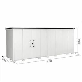【サビにくい　汚れにくい】ヨドコウ LMD／エルモ LMDS-5818HL 物置 積雪型 背高Hタイプ　結露低減材付『 ヨド物置 屋外 大型 おしゃれ 倉庫 収納庫 小屋 diy 組み立て キット 防災 庭 』【受注生産品】 カシミヤベージュ