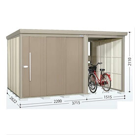 タクボ物置 TP／ストックマンプラスアルファ TP-SZ3726 多雪型 『物置 屋外 大型 倉庫 小屋 収納庫 diy サイクルポート タイヤ テント 庭 おしゃれ』【追加金額で取付工事可能】 カーボンブラウン