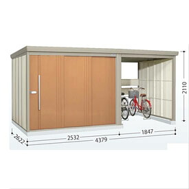 タクボ物置 TP／ストックマンプラスアルファ TP-43R26 一般型 『物置 屋外 大型 倉庫 小屋 収納庫 diy サイクルポート タイヤ テント 庭 おしゃれ』【追加金額で取付工事可能】 トロピカルオレンジ｜エクステリアのプロショップ　キロ