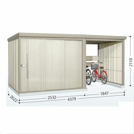 タクボ物置 TP／ストックマンプラスアルファ TP-SZ43R26 多雪型 『物置 屋外 大型 倉庫 小屋 収納庫 diy サイクルポート タイヤ テント 庭 おしゃれ』【追加金額で取付工事可能】 ムーンホワイト 194,700円