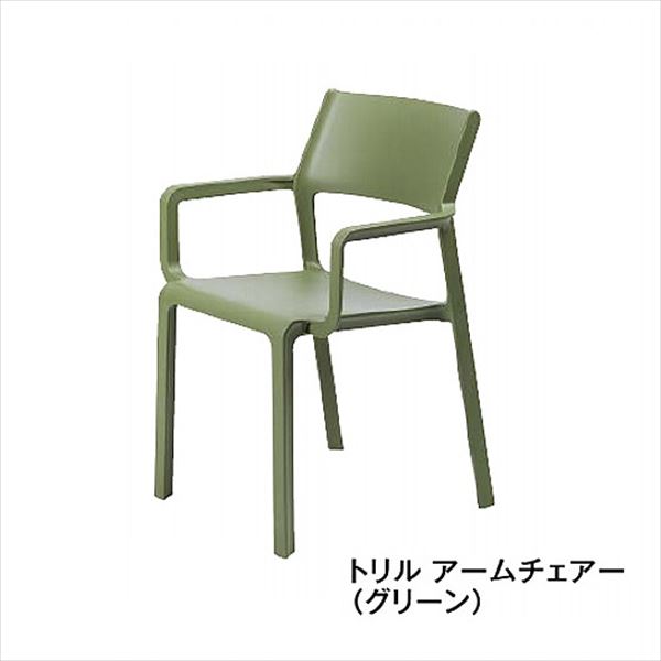 タカショー ナルディ トリル アームチェアー NAR-C07GR ＃33620300 『ガーデンチェア』 グリーン