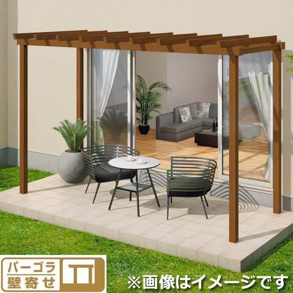 三協アルミ ナチュレ パーゴラタイプPY型 壁寄せ納まり 標準柱 1500タイプ 2.0間×10尺 関東間 単体TPPYAB-1210|エクステリアのプロショップ キロ