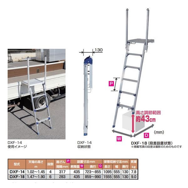 商品 ピカコーポレイション トラック昇降ステップ DXF-18 www.numberz.co