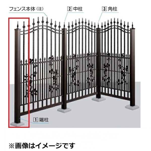 YKK シャローネフェンス用 端柱 T140 フォレストグリーン｜エクステリアのプロショップ　キロ