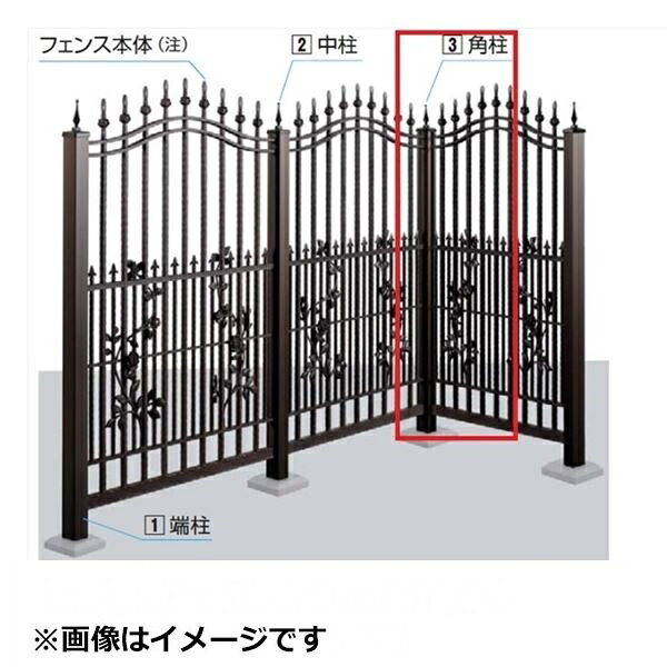 YKK シャローネフェンス用 角柱 T140 ブラウン｜エクステリアのプロショップ　キロ