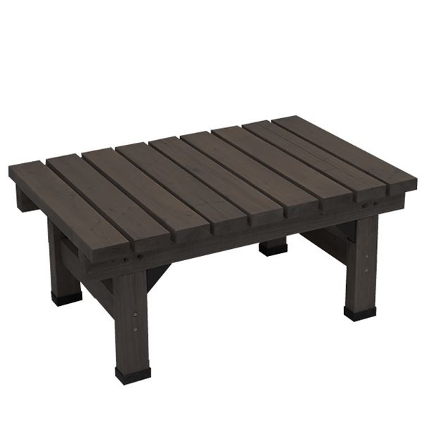 Sスタイル デッキ縁台 58X90 組立品 ＃DEC-5890DBR ダークブラウン ダークブラウン｜エクステリアのプロショップ　キロ