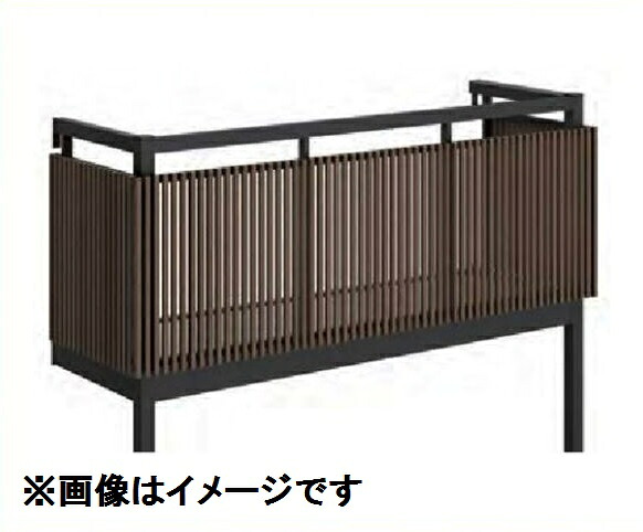 YKKAP ルシアスバルコニー 屋根置式 たてストライプ 関東間 標準柱 2間×6尺 床材 樹脂製デッキ アルミ+アルミカラー 『後付バルコニー 洗濯物干し場 リフォーム向け アルミ製』