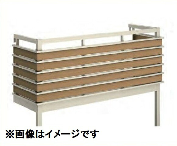YKKAP ルシアスバルコニー 屋根置式 組合せ格子 関東間 ロング柱 1間×5尺 床材 樹脂製デッキ アルミ+木調カラー 『後付バルコニー 洗濯物干し場 リフォーム向け アルミ製』