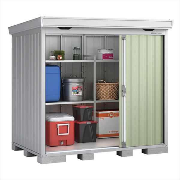 イナバ物置 FS／フォルタ FS-2215H JG ハイルーフ 豪雪型『物置 屋外 大型 小屋 倉庫 収納庫 diy キット おしゃれ』【関東・東海地方限定配送】【追加金額で取付工事可能】 JG（ジェードグリーン）｜エクステリアのプロショップ　キロ