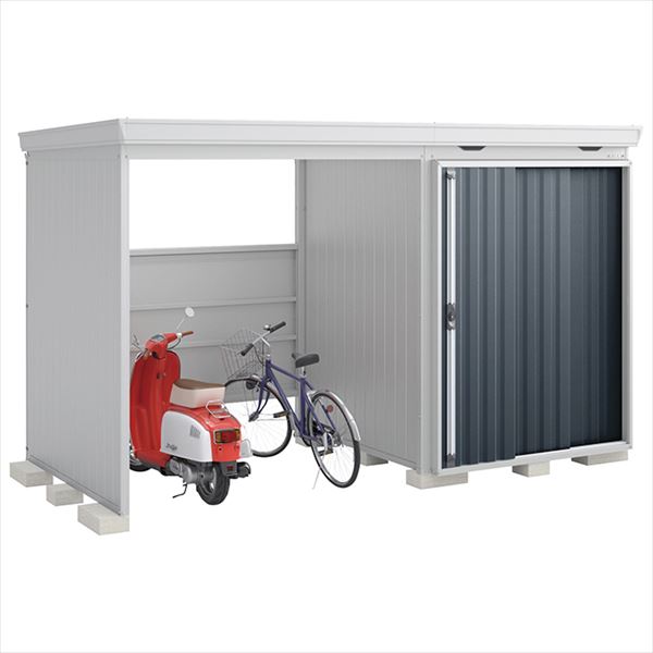 【自転車置場　駐輪】イナバ物置 FW／フォルタ ウィズ FW-22K+1818S CG スタンダード　左側開放スペース 多雪型『物置 屋外 大型 diy』【関東・東海地方限定配送】【追加金額で取付工事可能】 CG（チャコールグレー）