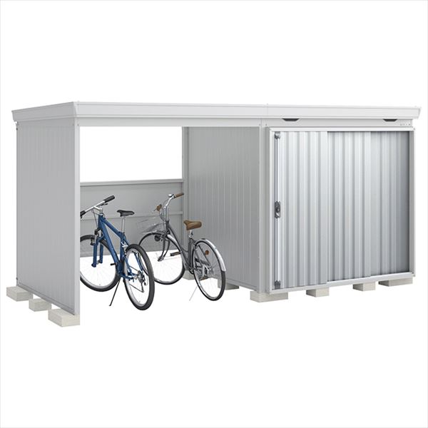【自転車置場　駐輪】イナバ物置 FW／フォルタ ウィズ FW-22K+2218S PS スタンダード　左側開放スペース 多雪型 結露軽減材付屋根『物置 屋外 大型 diy』【関東・東海地方限定配送】【追加金額で取付工事可能】 PS（プラチナシルバー）｜エクステリアのプロショップ　キロ 171,590円