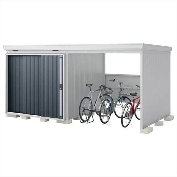 【自転車置場　駐輪】イナバ物置 FW／フォルタ ウィズ FW-2222+22KH CG ハイルーフ　右側開放スペース 一般型 結露軽減材付屋根『物置 屋外 大型 diy』【関東・東海地方限定配送】【追加金額で取付工事可能】 CG（チャコールグレー）