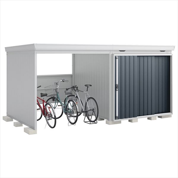 【自転車置場　駐輪】イナバ物置 FW／フォルタ ウィズ FW-22K+2222H CG ハイルーフ　左側開放スペース 多雪型 結露軽減材付屋根『物置 屋外 大型 diy』【関東・東海地方限定配送】【追加金額で取付工事可能】 CG（チャコールグレー）