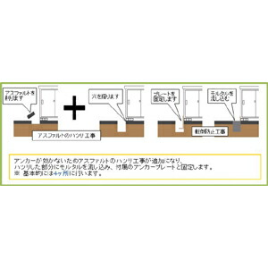 転倒防止工事【地面がアスファルトの場合】（47,250円）