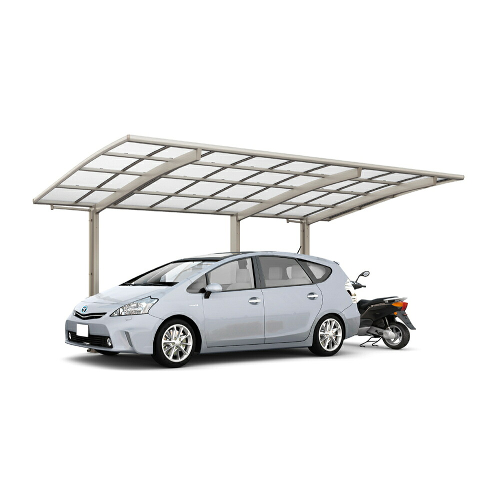 LIXIL リクシル ネスカR 1台用 延長 30-54・14型 標準柱 H22 熱線吸収ポリカーボネート屋根使用 『 カーポート 1台 本体のみ 駐車場 屋根 外構 エクステリア DIY 』|エクステリアのキロ支店