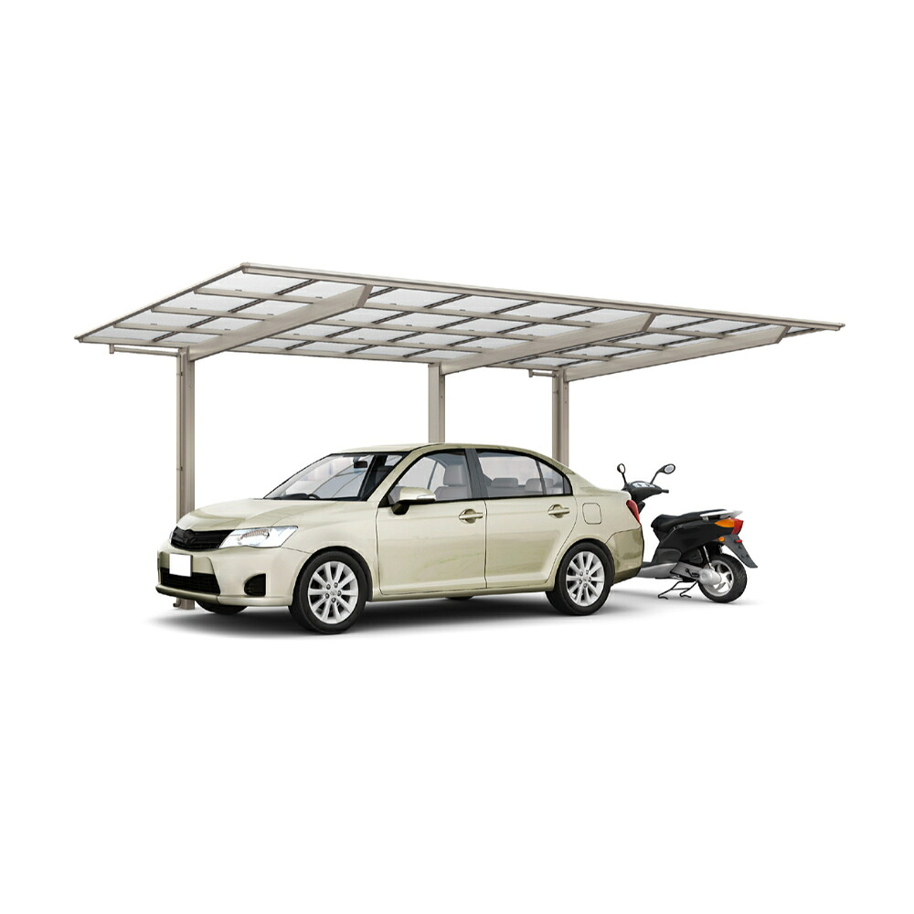 LIXIL リクシル ネスカF 1台用 延長 27-50・14型 ロング柱 H25 熱線吸収ポリカーボネート屋根使用 『 カーポート 1台 本体のみ 駐車場 屋根 外構 エクステリア DIY 』|エクステリアのキロ支店