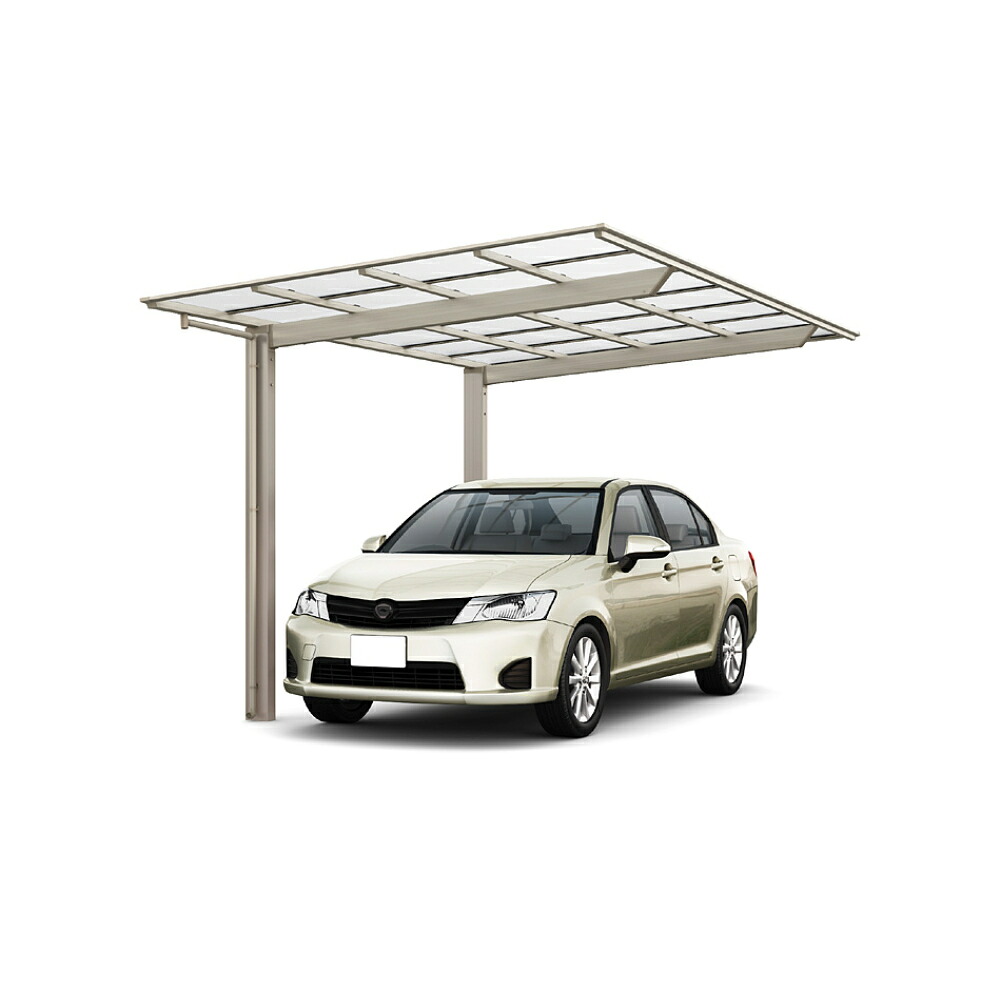 【商品のみ】 LIXIL リクシル ネスカF 1台用 基本 24-54型 ロング柱 H25 熱線吸収ポリカーボネート屋根使用 『 カーポート 1台 本体のみ 駐車場 屋根 外構 エクステリア DIY 』|エクステリアのキロ支店