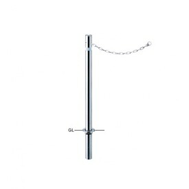 サンポール リフター ステンレス製 固定式 径48.6 クサリ内蔵(1.5m) LA-5UC