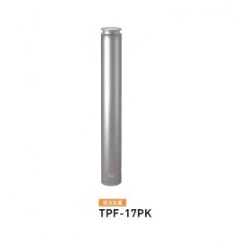 個人宅配送不可 帝金 TPF-17PK バリカーピラー型 ボラード アルミキャスト＋スチールタイプ 直径101.6mm 脱着式カギ付 メタリックチタン｜エクステリアのキロ支店
