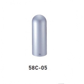 個人宅配送不可 帝金 58C-05 バリカーピラー型 ローボラード スチール製 脱着式 メタリックシルバー|エクステリアのキロ支店