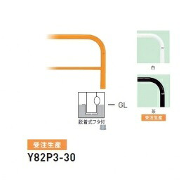 個人宅配送不可 帝金 Y82P3-30 バリカー横型 スタンダード スチールタイプ W3000&times;H800 直径60.5mm 脱着式フタ付｜エクステリアのキロ支店