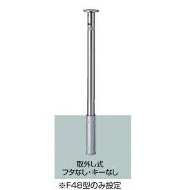 リクシル スペースガード(車止め) LNF11 F48型 取外し式 フタなし・キーなし クサリ内蔵受