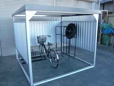 楽天市場 配送条件限定商品 ダイマツ 多目的万能物置 Dm 16 壁パネルショートタイプ 土台寸法 間口2347 奥行2355 自転車屋根 横雨に強いスチールタイプ エクステリアのキロ楽天市場支店