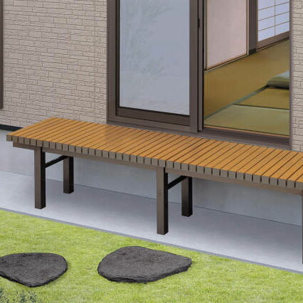 三協アルミ 濡縁 木粉入り樹脂タイプ 1800ｍｍ×奥行551ｍｍから900ｍｍの間でカット 『濡れ縁』 パイン