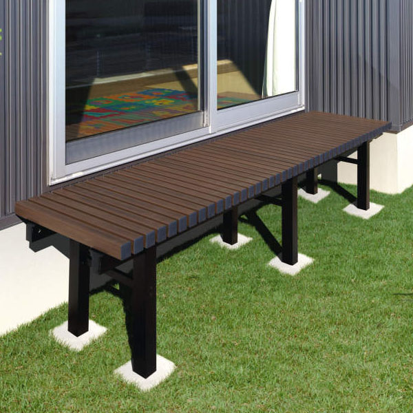 三協アルミ 濡縁 木粉入り樹脂タイプ 2700ｍｍ×奥行901ｍｍから1100ｍｍの間でカット 『濡れ縁』 ローズウッド
