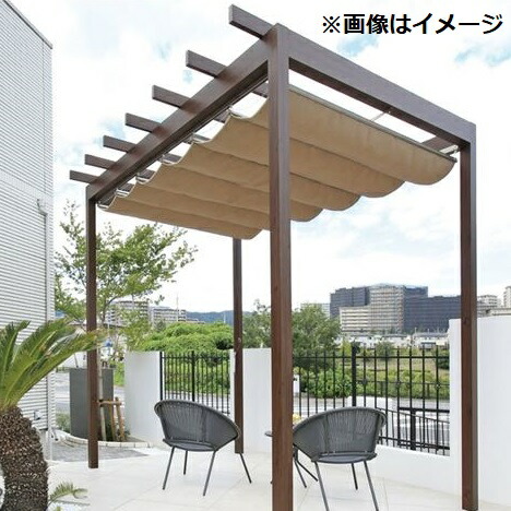タカショー パーゴラ・ポーチ 独立タイプ 2間&times;4尺 ＊シェードは別売 アルミカラー｜エクステリアのキロ支店