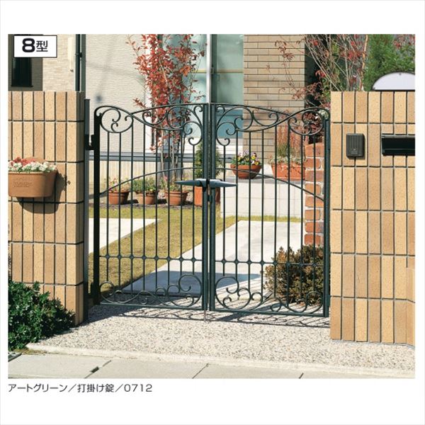 楽天市場】三協アルミ 門扉 プロヴァンス 1型 両開きセット 門柱タイプ ...