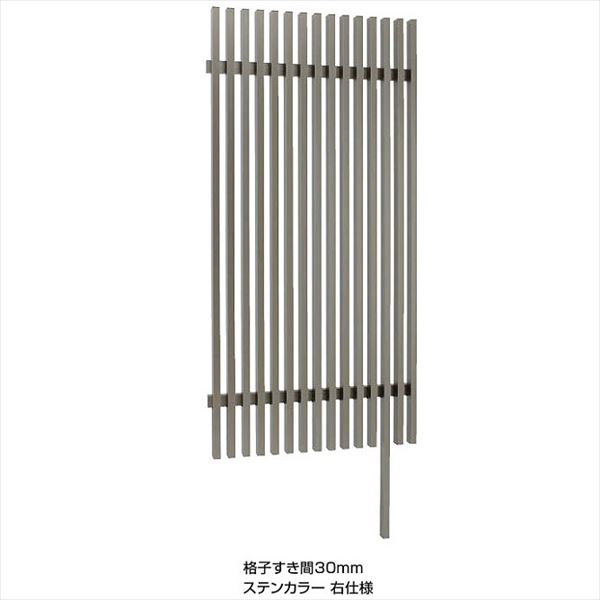 タカショー エバーアートフェンス 千本格子足付ユニット30×50(格子すき間30mm) W900×H2400　追加型 アルミカラー