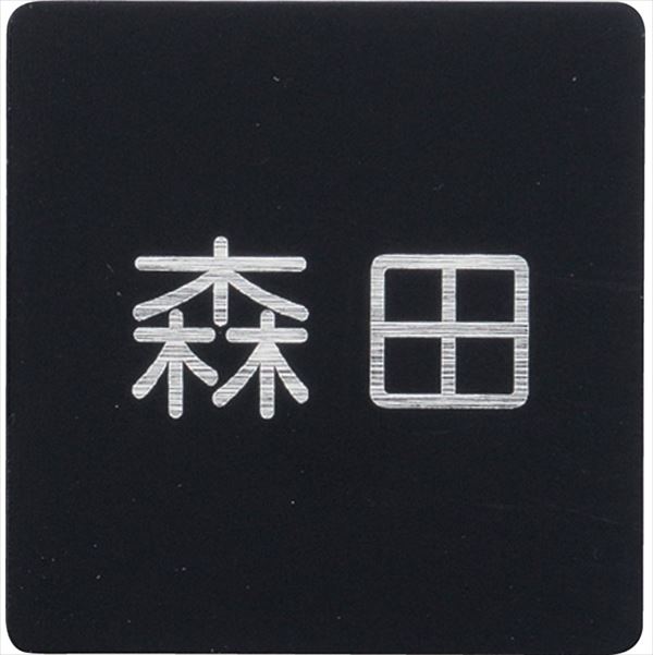 ユニソン デコサイン ワぺ スタンダード 45×45 レイアウトA、B 文字色：ヘアライン 『表札 サイン 戸建』