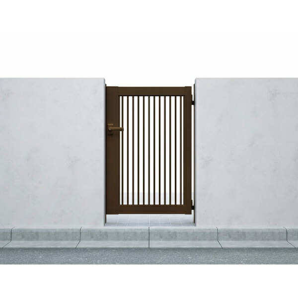 【送料無料】YKKAP シンプレオ門扉TB2型 片開き 門柱仕様 09-10 HME-V-TB2 『たて（粗）格子デザイン』『ゲート 部材 ガーデン 住宅 境界 入口 塀 壁 diy おしゃれ 形材 門扉』