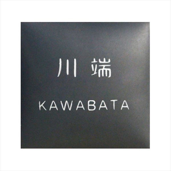 オンリーワン ラウンドスクエア表札 漢字+ローマ字 KZ1-145BNKR 『表札 サイン 戸建』｜エクステリアのキロ支店