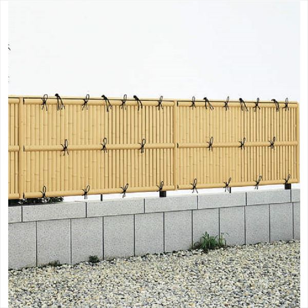 YKK 竹垣風フェンス 建仁寺垣 本体 コーナー部用 T80 片面タイプ 真竹調|エクステリアのキロ支店