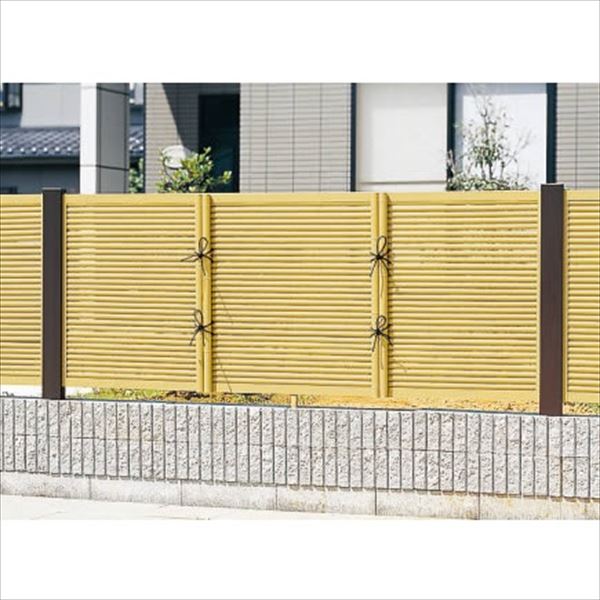 三協アルミ 樹脂竹垣 紗更 「御簾垣」 ブロック施工タイプ(間仕切支柱タイプ) フェンス本体 (1枚) 2008 竹柄（TG）