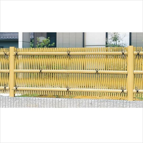 三協アルミ 樹脂竹垣 紗更 「大津垣」 ブロック施工タイプ(間仕切支柱タイプ) フェンス本体 (1枚) 2008 竹柄（TG）