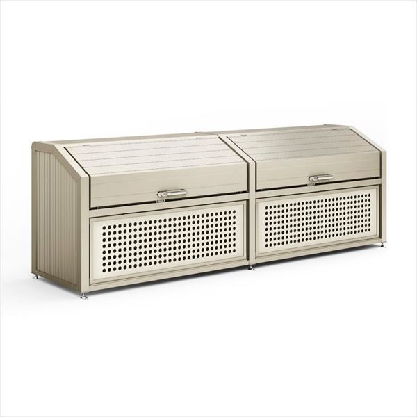 【集合住宅向け】リクシル ゴミ収納庫PA型 1200 奥行700 連棟(W2)1730 ＃別売の単体が必要です 『 ゴミ ダスト ボックス ステーション コンテナ ストッカー ダストボックス ダストピット 屋外 大型 』 ステンカラーＳ